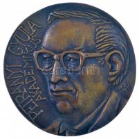 Váró Márton (1943-) 1984. Petrányi Gyula akadémikus / Debrecen 1984 kétoldalas, öntött bronz emlékplakett, nem saját tokjában (98mm) T:1-