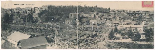1909 Antananarivo, Tananarive; Marché du Zoma / market. folding panoramacard (glue marks)