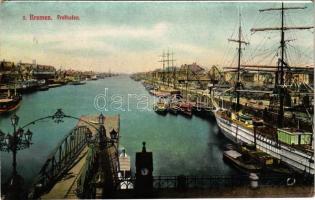 1909 Bremen, Freihafen / port, ships