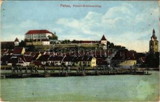 1915 Ptuj, Pettau; Pionier-Brückenschlag / WWI Austro-Hungarian K.u.K. military, pioneers building a pontoon bridge (Rb)