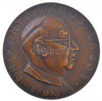 1938. Dr. Fonyó János Lajos egyoldalas, öntött bronz lemezplakett, nem eredeti tokban (102mm) T:1-