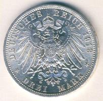 Német Birodalom/Császárság/Poroszország 1913A 3M Ag "25 éves uralkodás.." T:1-/2+