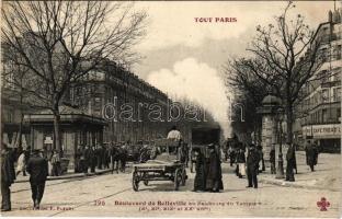Paris, Boulevard de Belleville au Faubourg de Temple / street view, shop