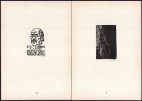 1966 Magyar Kisgrafika 1966. Bp., Kisgrafika Barátok Köre , 4 sztl. lev. + 10 db fa- és linómetszet ...