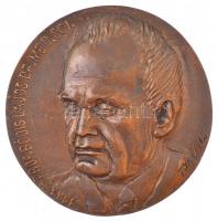 Tóth Valéria (1943- ) 1987. Prof. Bódis Lajos Dr. Med. Sci. egyoldalas, öntött bronz emlékérem, nem eredeti tokban (106mm) T:1-