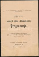 cca. 1900 - Általános pozsonyi katona előkészitő-iskola programja. Hajtásokkal.