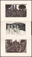1979 Tizenhat metszet. 1919-1979. Bp., Kisgrafika Barátok Köre, (Datorg-ny.), 16 t. Egy kivételével ...