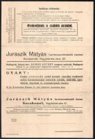 Jurászik Mátyás harmóniumkészítő üzeme, Kecskemét, Nagykőrösi u. 27. Kihajtható reklám prospektus, f...