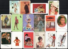 cca 1960-1980 Reklámos kártyanaptárak, 16 db