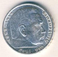 Német 3. Birodalom 1935A 5M Ag "Hindenburg" T:2/3