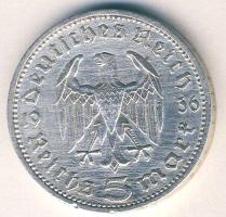 Német 3. Birodalom 1936A 5M Ag "Hindenburg" T:3 ph.