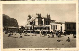 Palermo, Mondello-Lido, Stabilimento Balneare / beach, bathers