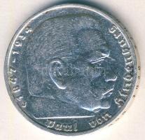 Német 3. Birodalom 1937J 5M Ag "Hindenburg" nagy h.k.-tel T:2/3