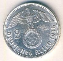 Német 3. Birodalom 1938A 2M Ag "Hindenburg" T:2 kis ph.