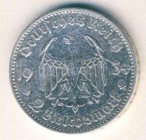 Német 3. Birodalom 1934A 2M Ag "Garnisonkirche" dátummal T:3 kis ph.