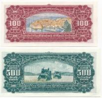 Jugoszlávia 1963. 100D "AF 005699" + 500D "AH 735699" T:I,I-