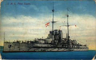 1915 SMS Prinz Eugen az Osztrák-Magyar Haditengerészet Tegetthoff-osztályú csatahajója / K.u.K. Kriegsmarine / WWI Austro-Hungarian Navy SMS Prinz Eugen dreadnought battleship. C. Fano 1914/15. 55. (Rb)