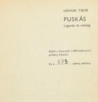 Hámori Tibor: Puskás. Legenda és valóság. Bp., 1982, Sportpropaganda Vállalat. Kiadói kopott papírkö...