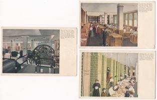 New York City, Metropolitan Life Insurance Co. Home office, interior - 3 pre-1900 postcards