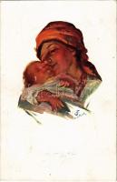 1917 Typy ludowe / Galizische Volkstypen / Galician folklore art postcard s: J. Pstrak