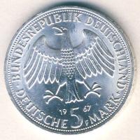 NSZK 1967. 5M Ag "Humboldt" T:BU