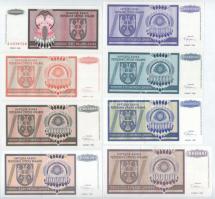 Horvátország / Krajna Szerb Köztársaság 1993. 100.000D + 10.000.000D + 20.000.000D pótkiadás "Z...
