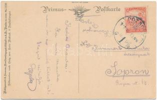 1918 Glück ohne Ruh' / silhouette art postcard s: Lotte Nicklass