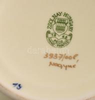 Zsolnay virág mintás váza. Kézzel festett, jelzett, kopott m:26 cm