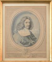 Robert Nanteuil (1623-1678): Ludovicus Hesselin (1597-1662) politikus portréja, 1660. Rézmetszet, papír. Jelzett a metszeten. Üvegezett fa keretben. Lap tetején apró folttal. 33×25,5 cm