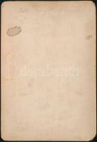 cca 1900 Hortobágy, magyar csikósok, keményhátú fotó, feliratozva, 17×11,5 cm