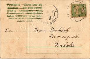 1903 Emb. litho greeting card with angels (EK)