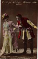 1907 M. Szoyer Ilonka és Ráthonyi Ákos (Víg özvegy) Kossak felvétele (fa)