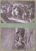 Közel 140 darabos képeslap gyűjtemény maradvány régi képeslap albumban, benne főleg motívum és üdvöz...