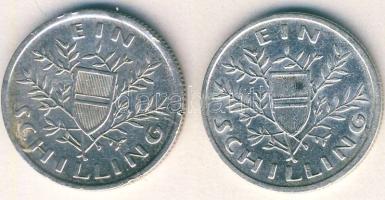 Ausztria 1925-26. 1Sch Ag (2x) klf évszámokkal T:2/3,3 ph.