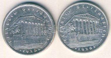 Ausztria 1925-26. 1Sch Ag (2x) klf évszámokkal T:2/3,3 ph