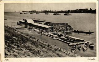 1936 Paks, Uszoda, úszó vízi hajómalmok / floating ship mills (EK)