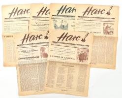 1944 A Harc a Zsidókérdést Kutató Magyar Intézet hivatalos lapjának 6 db száma