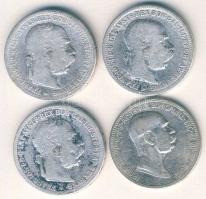 Ausztria 1893-1908. 1K Ag (4x) T:3