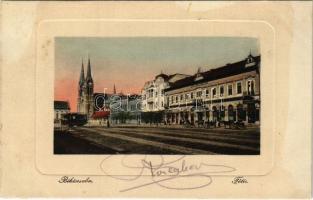 Békéscsaba, Fő tér, üzletek. W.L. Bp. 6523. Tevan Adolf kiadása