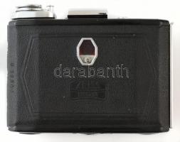 Zeiss Ikon Ikonta fényképezőgép Zeiss Tessar f:3,5 r:7,5 cm objektívvel, hozzá kissé sérült bőr tokk...