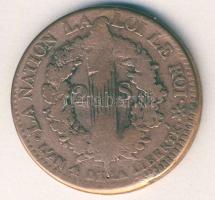 Franciaország 1792BB 2S XVI.Lajos T:3/3- kis ph.