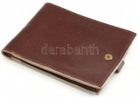 Piocchi olasz bőr pénztárca, kopott, 14x10cm
