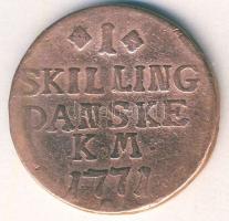 Dánia 1771. 1 Skilling VII.Krisztián T:3/3-