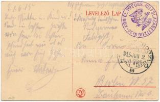 1915 Hajdúszoboszló, Körner és Társai gőzmalom és fürdő + "Königl. Preuss. Hilfslazarettzug Nr....