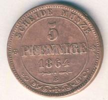 Német Államok/Szászország 1864B 5Pf T:3 ph