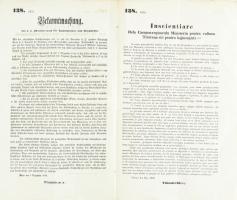 1849 Értesítés a cs. kir. közgazdászati és bányászati ministeriumtól Osztrák Birodalmi Geológiai Int...