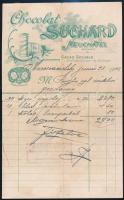 cca 1900 Suchard csokoládé litho reklám címke 13x21 cm