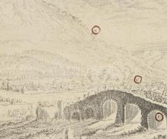 1631 A Vezúv Nápoly mellett. Rézmetszet J. Sandrart. /The Vesuv at Naples copper plate engraving 33x...