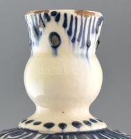 Hódmezővásárhelyi monumentális butykos, színesen festett kerámia, apró csorbák, jelzett: Oláh I., m:...