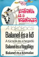 Vegyes plakát tétel, közte filmplakátok (Ordasok között, Lány a szabadcsapatban, Ki van a tojásban?,...